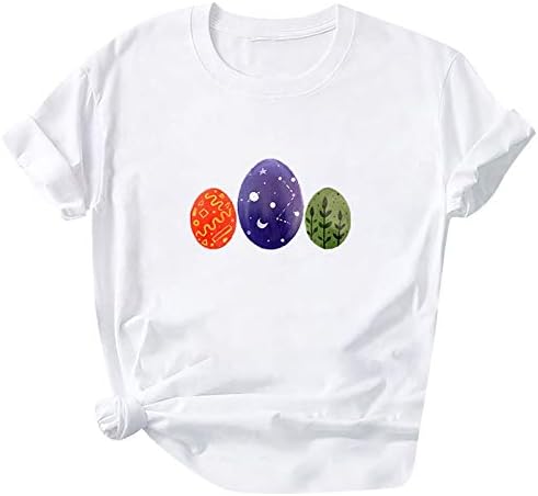 CGGMVCG ženske Uskršnje majice Crewneck Uskršnje Štampanjedailyloose bluze Tops Happy Easter Shirts for Women