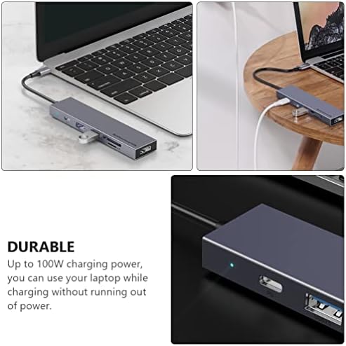 SOLUSTRE USB Hubs USB Hub za Laptop telefon Tablet USB-C 6 portovi multifunkcionalni Data Hub držač USB a priključna stanica