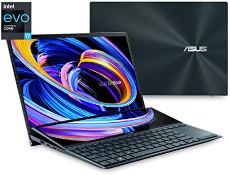 ASUS ZenBook Duo 14 UX482 14 FHD ekran osetljiv na dodir, Intel Evo platforma, jezgro i7-1195g7, 8GB RAM, 512GB PCIe SSD, ScreenPad Plus, Windows 10 Home, Wifi 6E, Celestial Blue, UX482EAR-DB71T