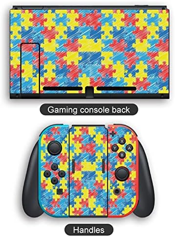 Naljepnica za slagalicu s autizmom u boji prilično uzorak zaštita kože od punog Omotavanja za Nintendo Switch
