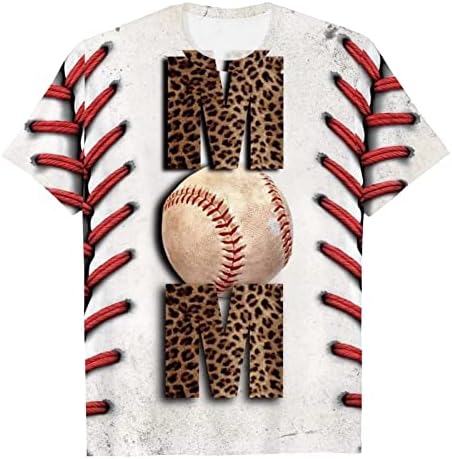 Follure Fashion Summer Baseball mamice za žene kratki rukav Crewneck T-majice Smiješne izreke Ispiši labavu casual