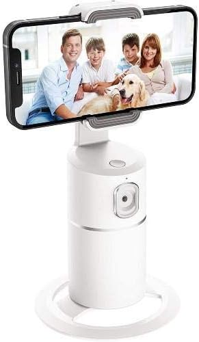 Štand i nosač kutije za TCL 20 a 5g - pivottrack360 Selfie stalak, praćenje lica okretnog postolja za TCL 20 a 5g - zimsko bijelo