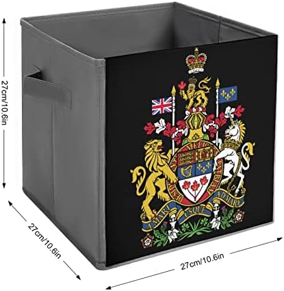 Kanada Nacionalni amblem smapljivim kockicama za skladištenje tkanine 11 inča Sklopivi kanti za pohranu s ručkama