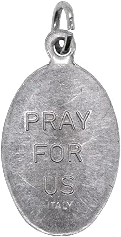 10 pakovanja medalja svetog Peregrina | 1 Metalni privjesci sa srebrnim tonom | Patroni pacijenata od raka