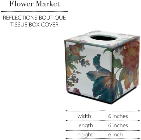 Mackenzie-Childrens cvjetni tržnica Boutique tkivo-poklopac tkiva, držač tkiva emajla za kućni dekor