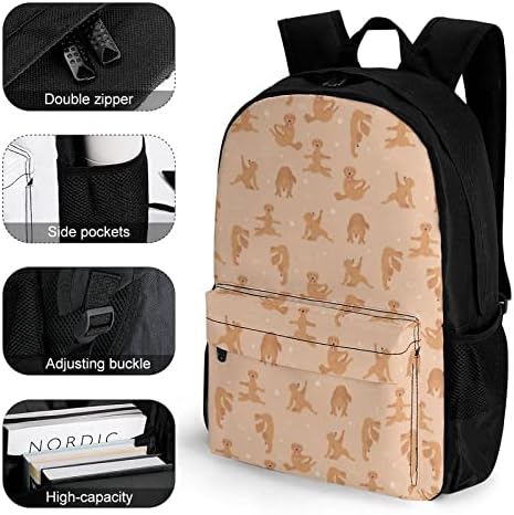 Yoga Dogs Zlatni retriver putni ruksak estetski koledž Bookbag klasični Daypacks Radna torba za rame za muškarce školske žene