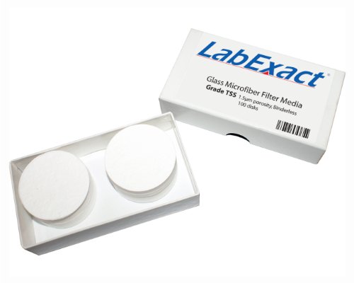 LabExact 1200141 TSS stakleni Filter od mikrovlakana, borosilikatno staklo bez vezivanja, 1,5 µm, 2,5 cm
