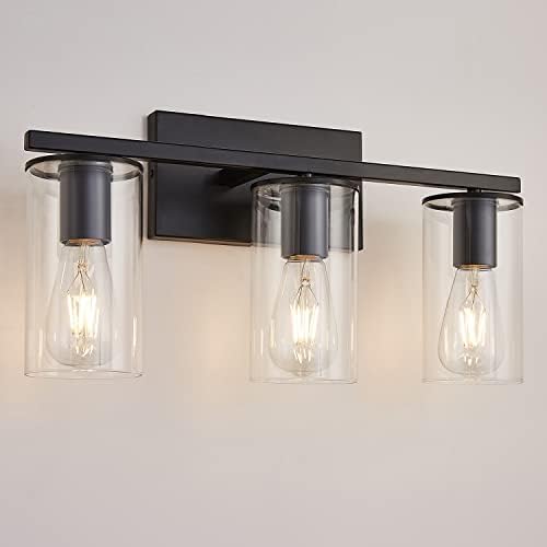 Noele 3-svjetlo svjetlo za kupaonicu, crno industrijsko svjetlo za ispraznost, osvjetljenje zidnih svijećnjaka