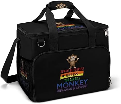 Rainbow uvijek budi svoj gusarski majmun izolovana torba za ručak za višekratnu upotrebu nepropusna