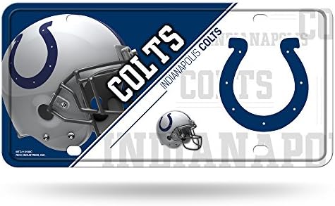 Rico Industries NFL Indianapolis Colts Unisex Indianapolis Colts registarske tablice Metalindianapolis Colts