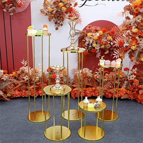 Dbhcxd 4-dijelni Set pozlaćenog cilindričnog Postolja za svadbene deserte stalak za dekoracije za zabave