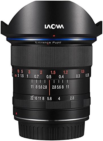 Venera Laowa 12mm f/2.8 Zero-D objektiv za Canon EF, crna sa Laowa Magic Shift pretvaračem za Canon mount objektiv na Sony E mount kameri