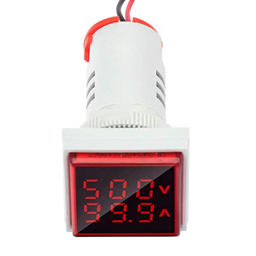LED digitalni ekran voltmetar naizmenični mjerač napona Indikator brojila 22mm 0-100A Indikator mjerača za Hinage