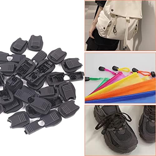 25 paketa Zipper pull jezičci krajevi kabla Savjeti vezice krajnje kopče za cipele brava za udarni