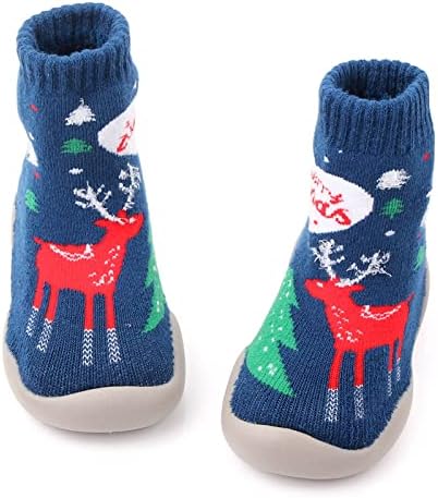 Slatka baby božićna sjenica od tiskane djece cipele za hodanje za bebe životinjske pletene gumene kavezne kavezne
