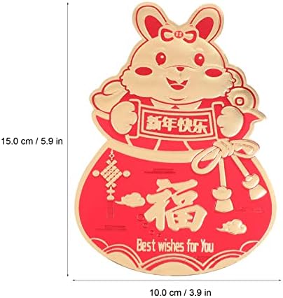 Crvene koverte Kineski 12kom kineske crvene koverte zec uzorak tema Lucky Money koverte tradicija