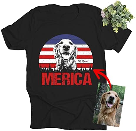 Pawarts Merica Košulja Personalizirane pseće košulje - pseća košulja Tata American Patriotske tematske