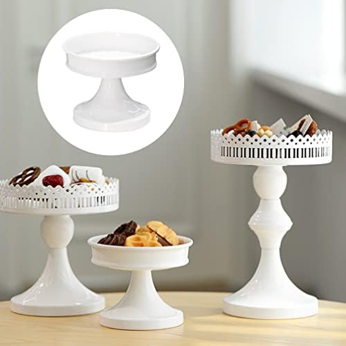 Bijeli okrugli poslužavnik stalak za torte držač za prikaz kolačića: gvozdeni držač za torte stalak za tortu desertno pecivo tanjir za posluživanje za rođendansku tortu za vjenčanje bijeli