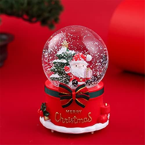 Houkai Creative Christmas Crystal Ball Music Box Dječji student Djevojke Birthday Poklon Santa Claus Svjetlosvjetna pahuljica