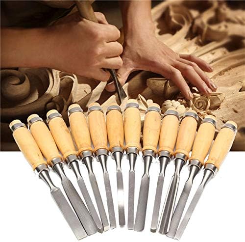 Yutool Carving ručni alati za dlijeto, 12kom Drvoradno rezbarenje ručno dlijeto profesionalni