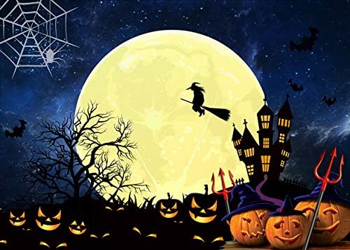 SJOLOON Halloween Backdrop veliki mjesec užasan bundeva fotografija pozadina Scary party ukras Banner