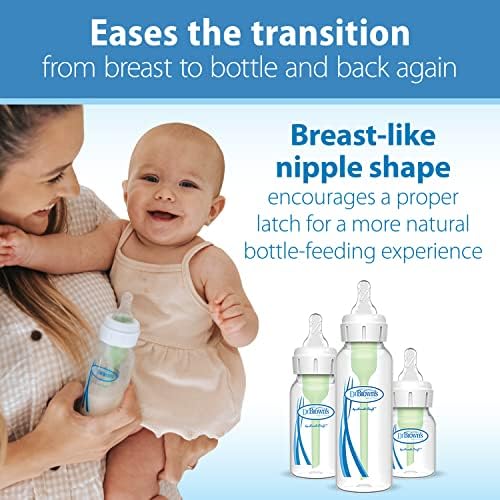 Dr. Braun's Natural Flow® nivo 3 uska silikonska bradavica za bebe, srednje brz protok, 6m+, silikonska bradavica za bočicu, 6 pakovanja
