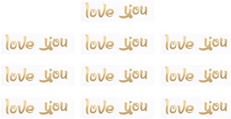 PRETYZOOM Gold Foil Love You naljepnica metalna slova abecede naljepnica dekorativna ljepljiva zaptivna naljepnica