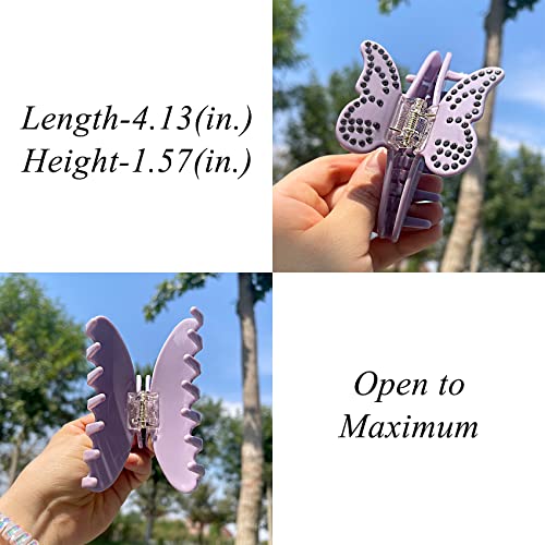 Butterfly Hair Claw Clips 4.1 srednje akrilne Banana Clips Acrylic Acetate Butterfly Hair Clip za žene
