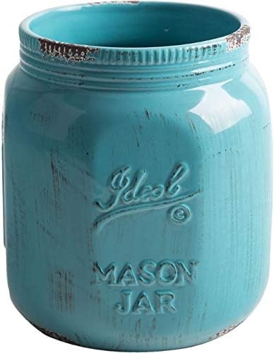 MosJos izuzetno veliki držač kuhinjskog posuđa - 7,8 Mason Jar keramički nosač kuhinjskog posuđa za dekor