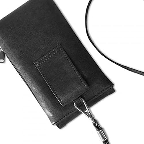 Crvena obrisa Landmark Japan Telefon novčanik torbica Viseći mobilni torbica Crni džep